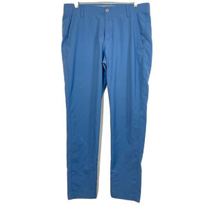Under‎ Armour Pants Mens Sz 34 Periwinkle Blue Knit Slim Fit Stretch Golf